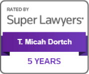 Logo Recognizing Dortch Lindstrom Livingston Law Group's affiliation with Super Lawyers 5 Years